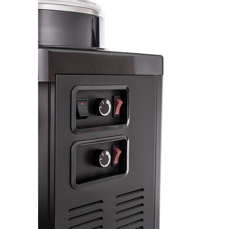 Samixir SS20 Twin Panaromik Fıskiyeli Soğuk İçecek Dispenseri, 10 L+10 L, Siyah