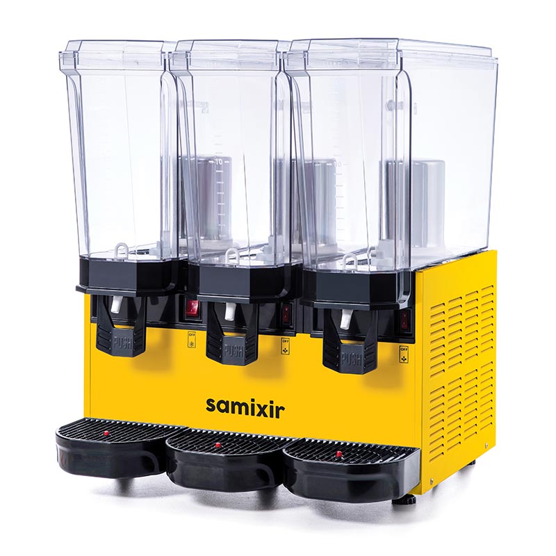 Samixir 60.SSSY Triple Klasik Fıskiyeli Soğuk İçecek Dispenseri, 20+20+20 L, Sarı