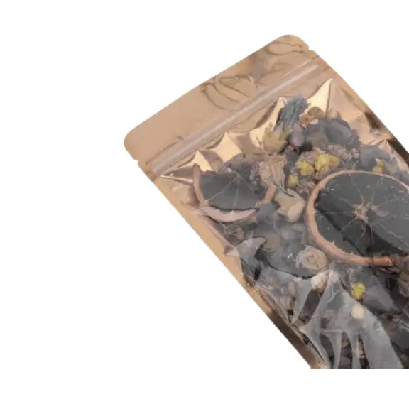 Şeffaf Gold Metalize Kilitli Doypack, 11 x 18,5 + 7 CM