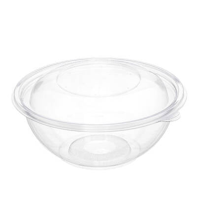 Şeffaf Yuvarlak Salata Kasesi 1000cc PET (Kapak Hariç)