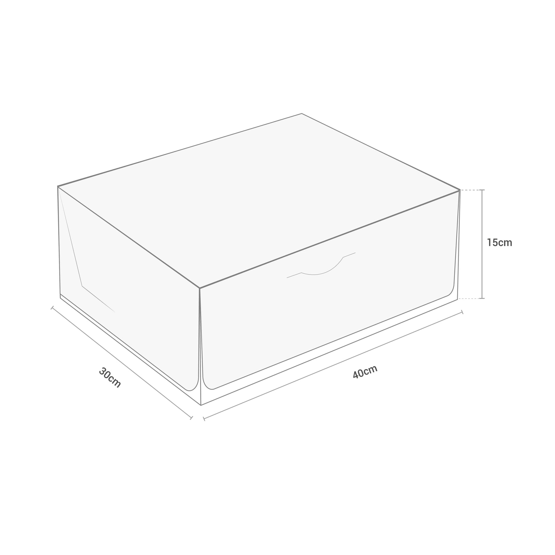 Şekilli Pasta Kutusu 30x40x15 cm - 25 Adet