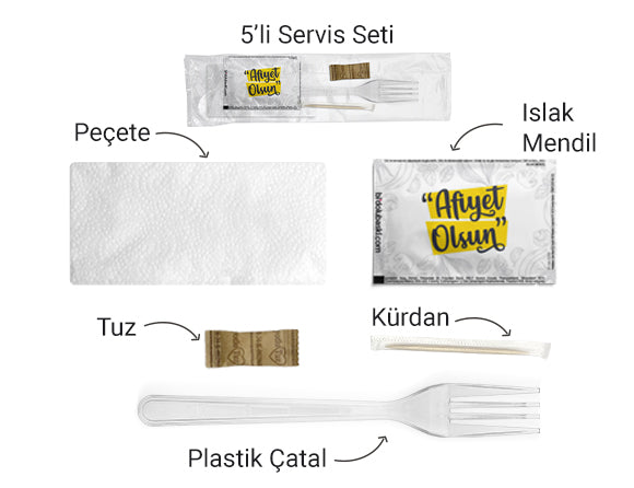 Plastik Yemek Servis Seti