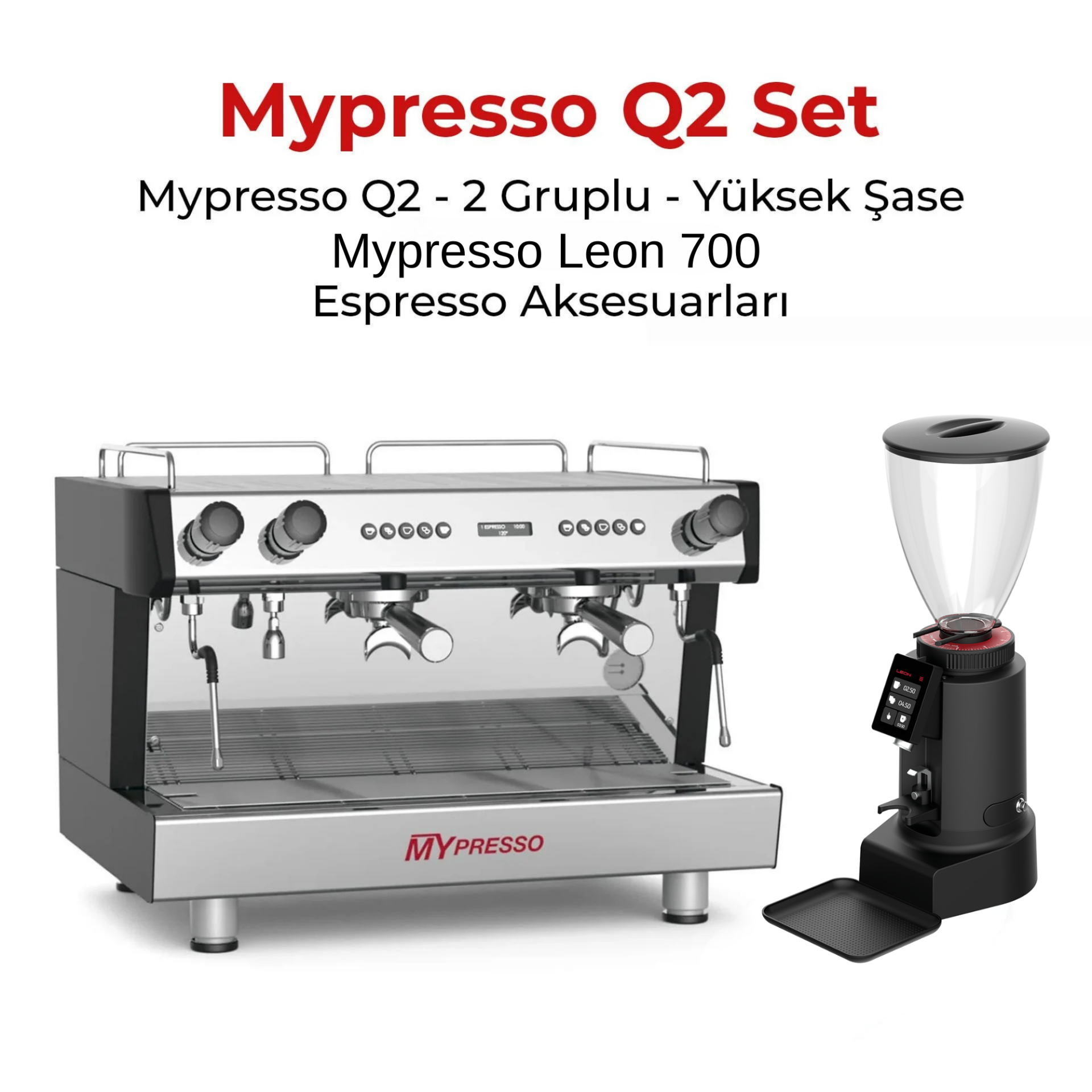 Cafe Ekipman Seti - 2 Kaşıklı / Mypresso Değirmen