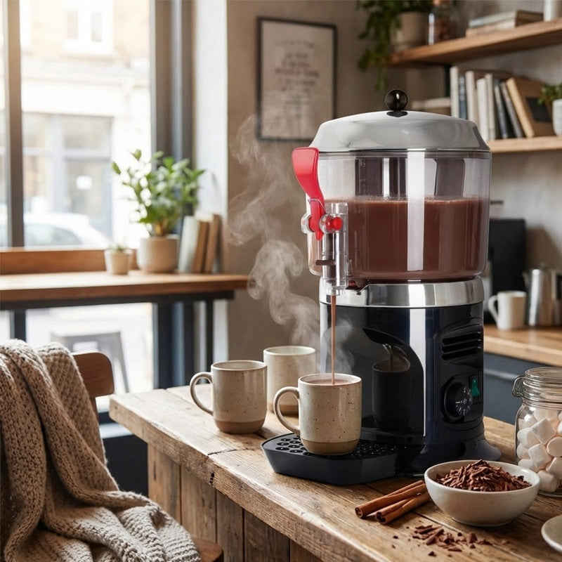 Ugolini Sıcak Çikolata ve Sahlep Makinesi, 5 L, Siyah