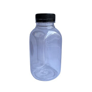 Plastik Köşeli Şeffaf Şişe Kapaklı 1000 ml 112 Adet