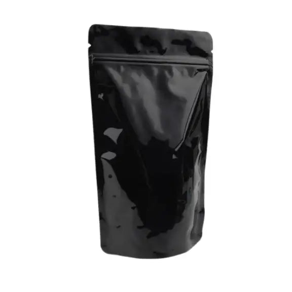 Siyah Alüminyum Kilitli Doypack, 8,5 x 14,5 + 5 CM