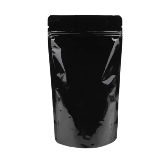Siyah Alüminyum Kilitli Doypack, 8,5 x 14,5 + 5 CM