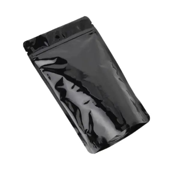 Siyah Alüminyum Kilitli Doypack, 8,5 x 14,5 + 5 CM