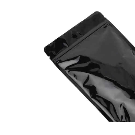 Siyah Alüminyum Kilitli Doypack, 8,5 x 14,5 + 5 CM