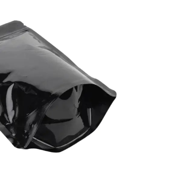 Siyah Alüminyum Kilitli Doypack, 8,5 x 14,5 + 5 CM