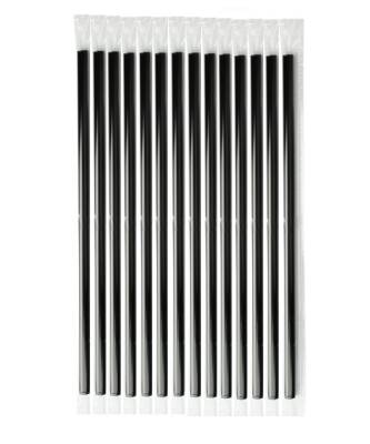 Siyah Frozen Plastik Pipet Jelatin Sargılı 8mm x 24 cm