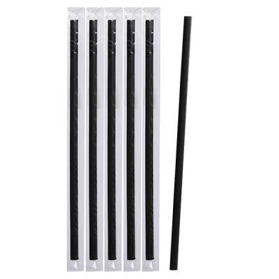 Siyah Frozen Plastik Pipet Jelatin Sargılı 8mm x 24 cm