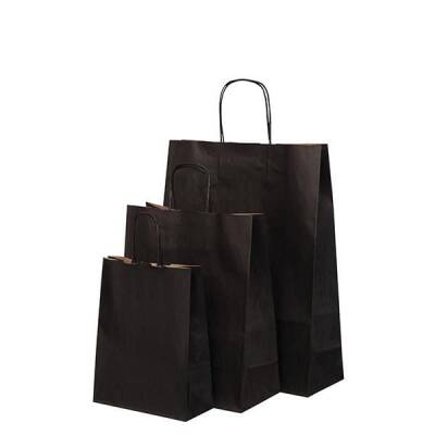 Siyah Kraft Çanta Mini Boy 19x8x24 cm