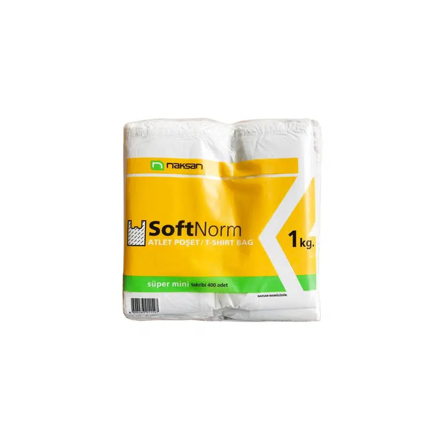 Soft Norm Atlet Poşet Beyaz Süper Mini - 1 Kg