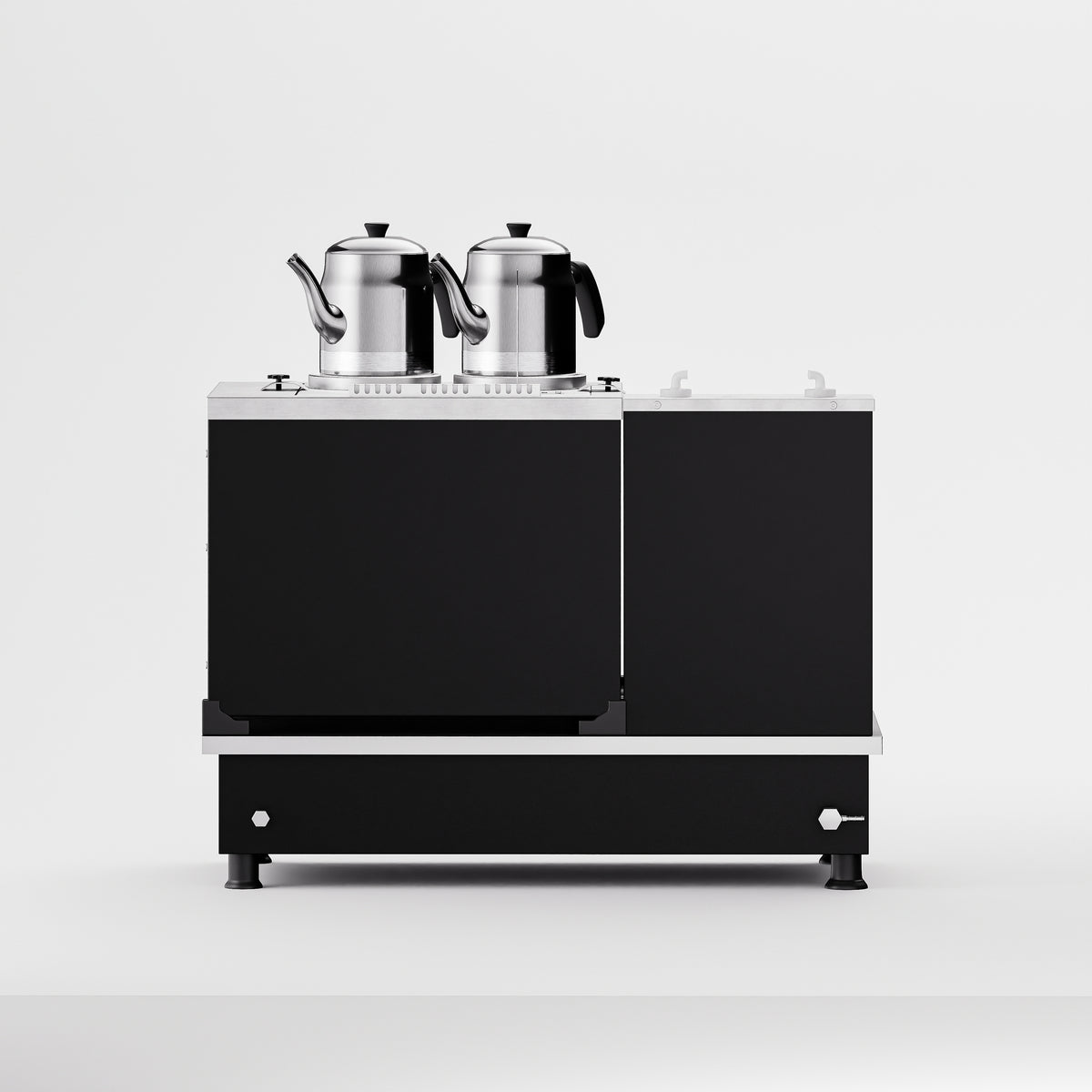 Statik Turbo Hibrit Çay Makinesi 20 LT 2 Demlik arka görünüm