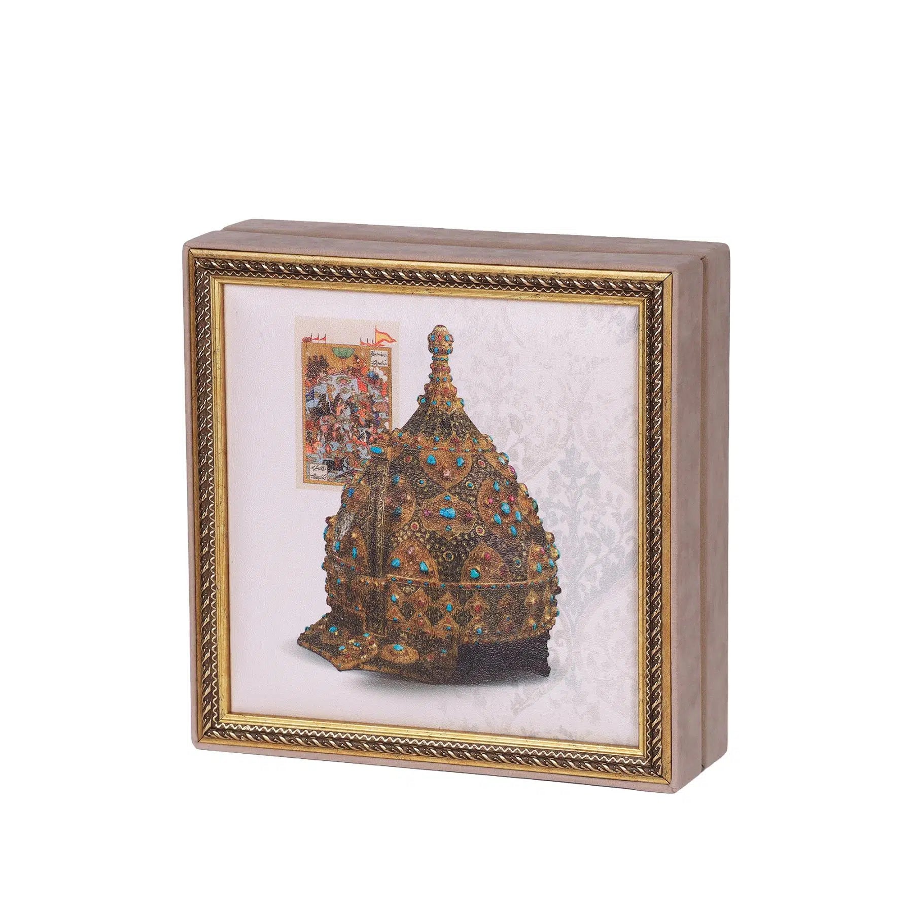 Sultan Süleymanın Miğferi Tablo Çikolata Kutusu Takımı 25 Bölmeli 25x25 cm