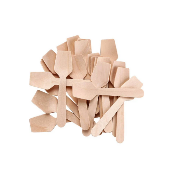 Tahta Kare Dondurma Kaşık 9.5 cm 100'lü