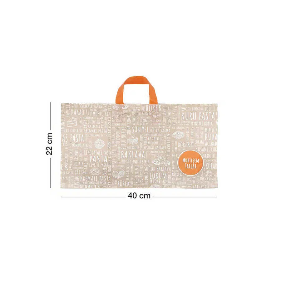 Tatlı Poşeti (Kulplu) 500 gr 40x22cm - 50 Adet