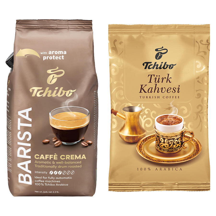 Tchibo Barista Edition Caffè Crema Çekirdek Kahve 1000 g x 8 Paket Alımında Tchibo Türk Kahvesi 100 g x 30 Paket Hediye