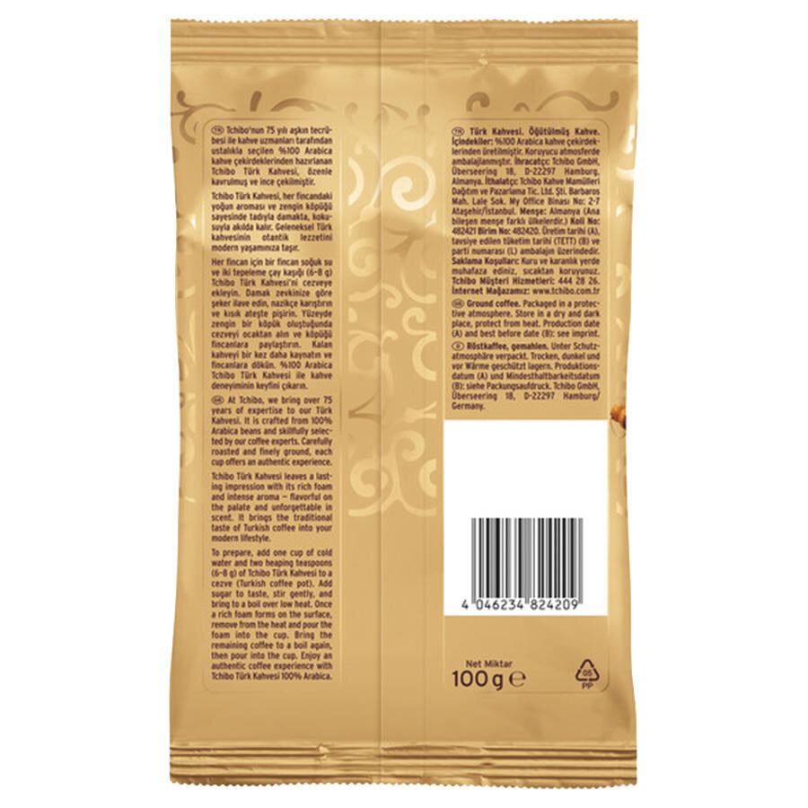 Tchibo Barista Edition Espresso Çekirdek Kahve 1000 g x 8 Paket Alımında Tchibo Türk Kahvesi 100 g x 30 Paket Hediye