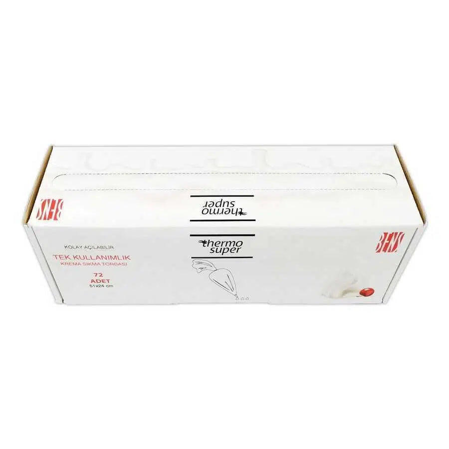 Tek Kullanımlık Krema Torbası Şeffaf 51 cm - 72 Adet