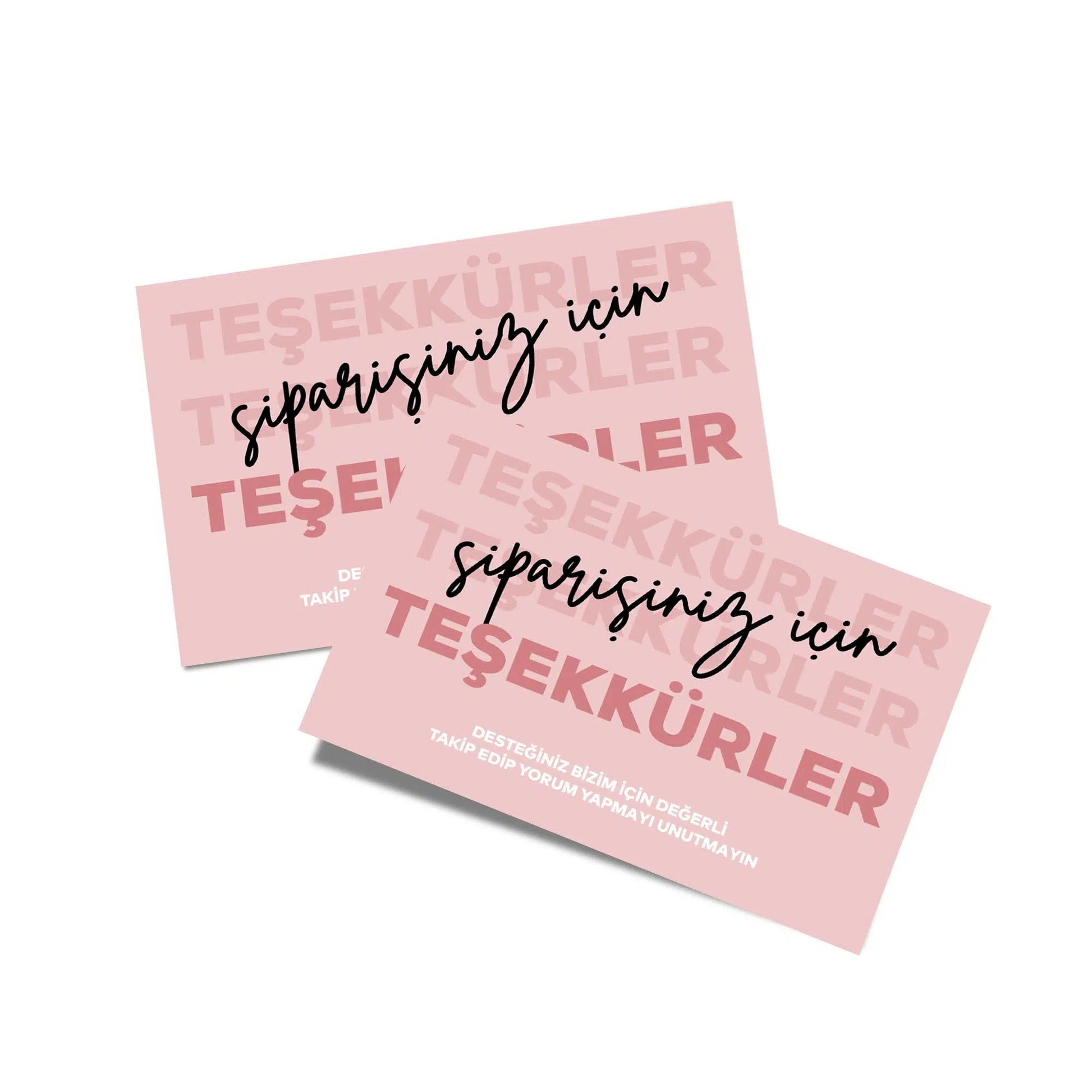 Teşekkür Kartı (Tasarım 8) 6x9 - 50 Adet