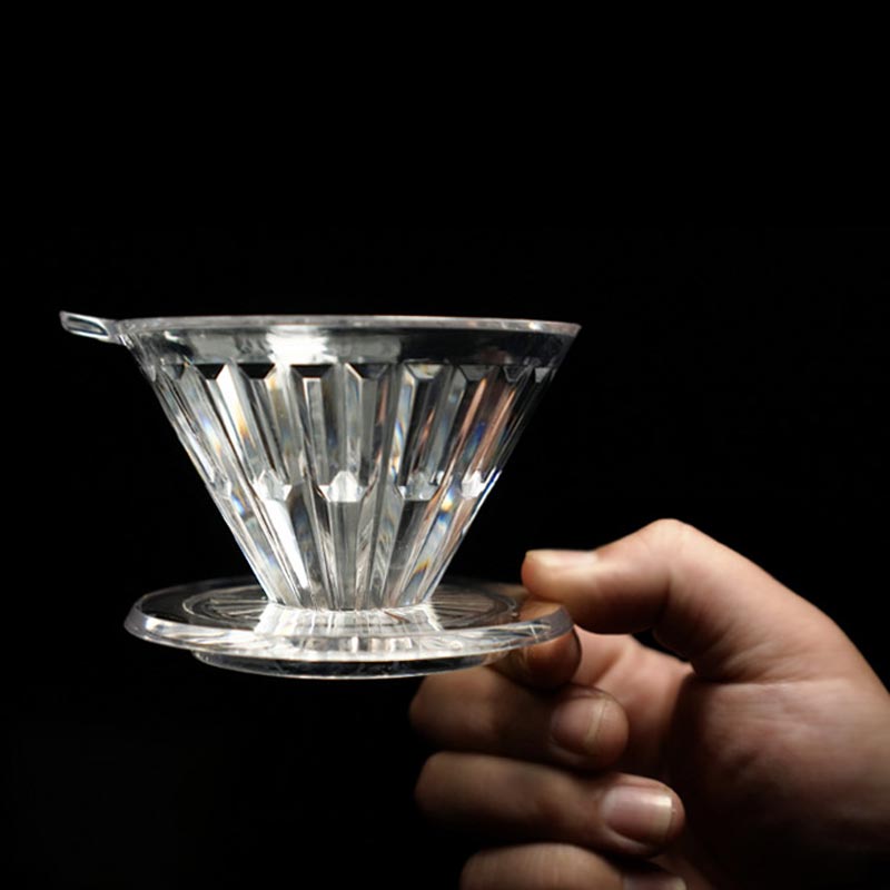 Timemore Crystal Eye 01 V60 Plastik Dripper, 2 Fincan