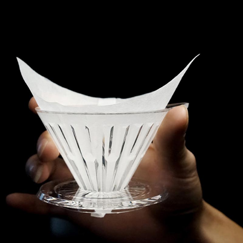 Timemore Crystal Eye 02 V60 Plastik Dripper, 4 Fincan