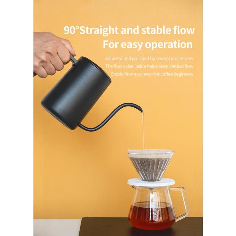 Timemore Fish Pure Pour Over Kettle, 700 ml, Siyah