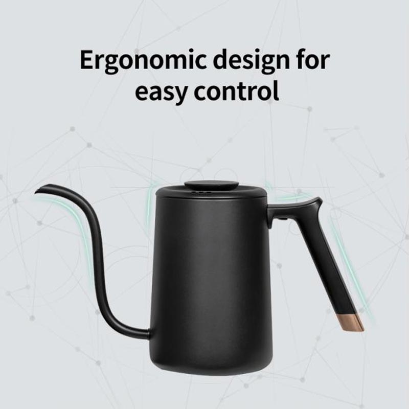 Timemore Fish Pure Pour Over Kettle, 700 ml, Siyah