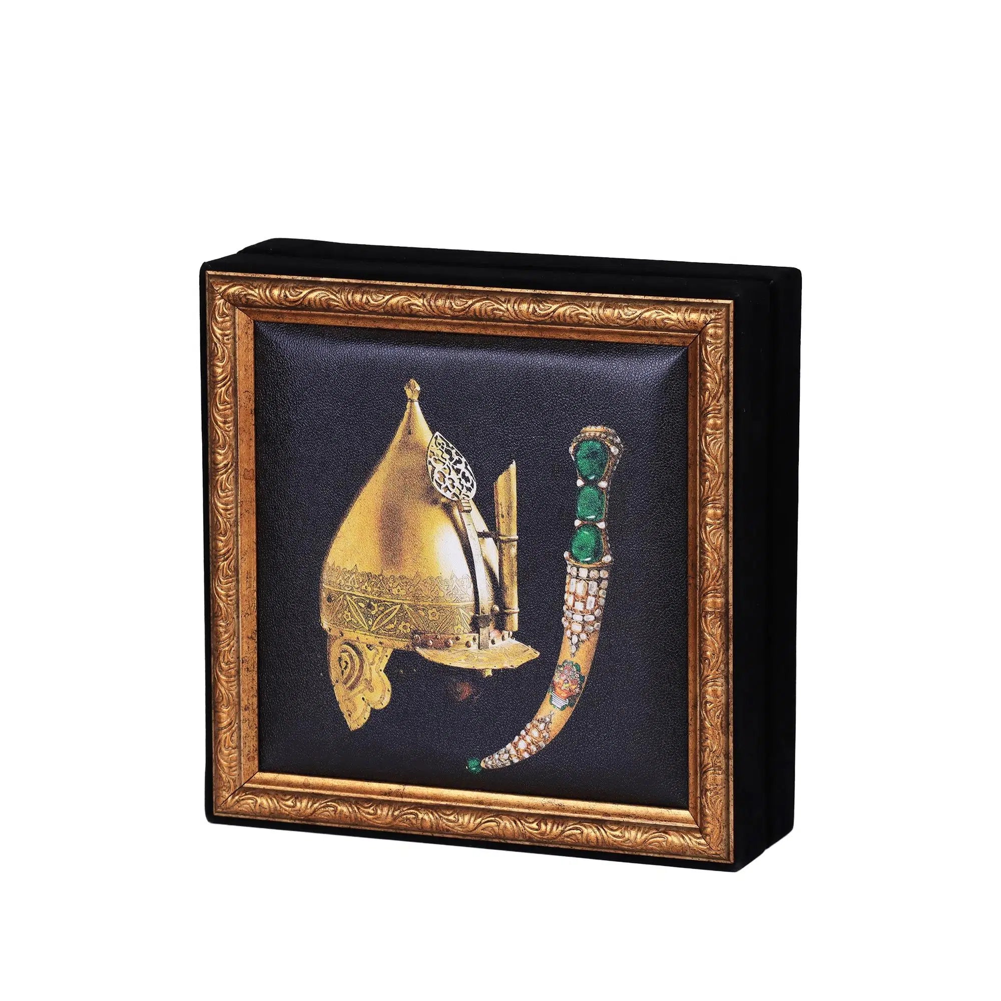 Topkapı Hançer ve Miğfer Tablo Çikolata Kutusu Takımı 25 Bölmeli 25x25 cm