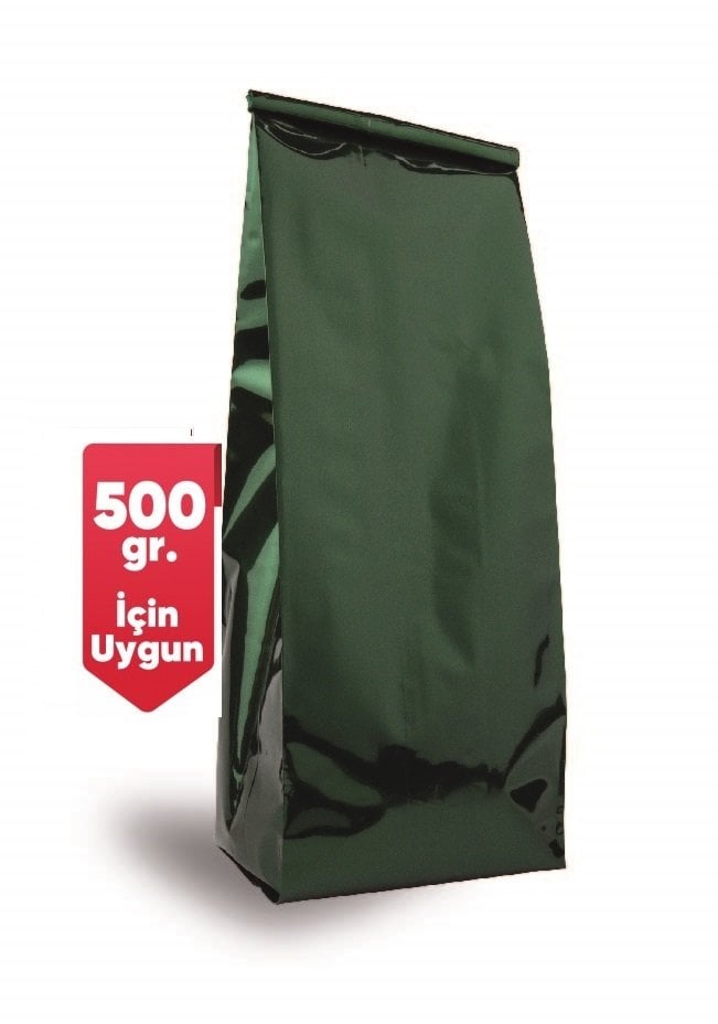 Yeşil Alüminyum Yan Körüklü Torba 10X34 Cm 1000 Adet