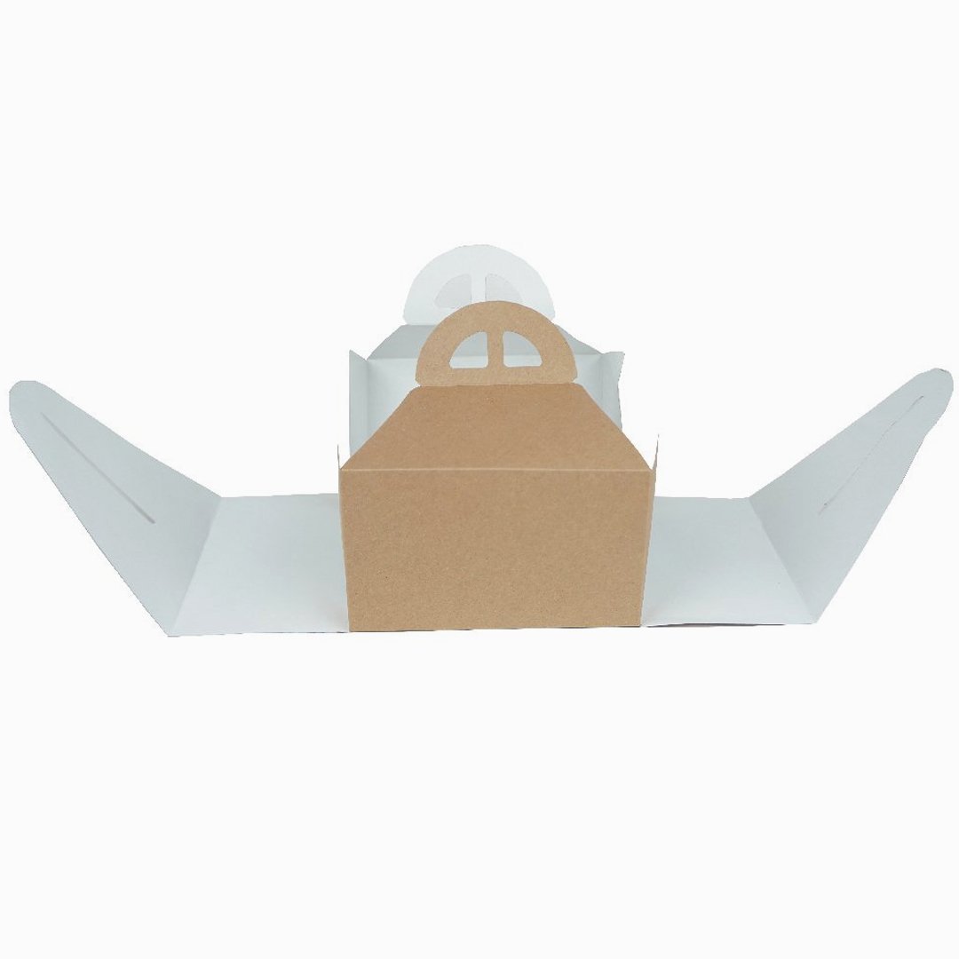 Kutu Turta 2 No Kare Saplı 24x24x11 Cm Kraft 50 Adetli