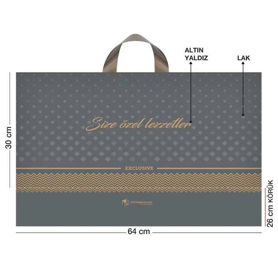 Turta Poşeti (Kulplu) 64x30 cm - 50 Adet