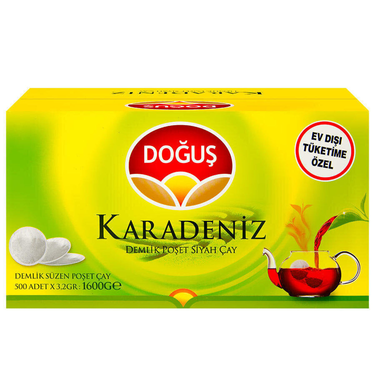 Doğuş Karadeniz Bergamot Aromalı Demlik Poşet Çay, 500 x 3,2 GR