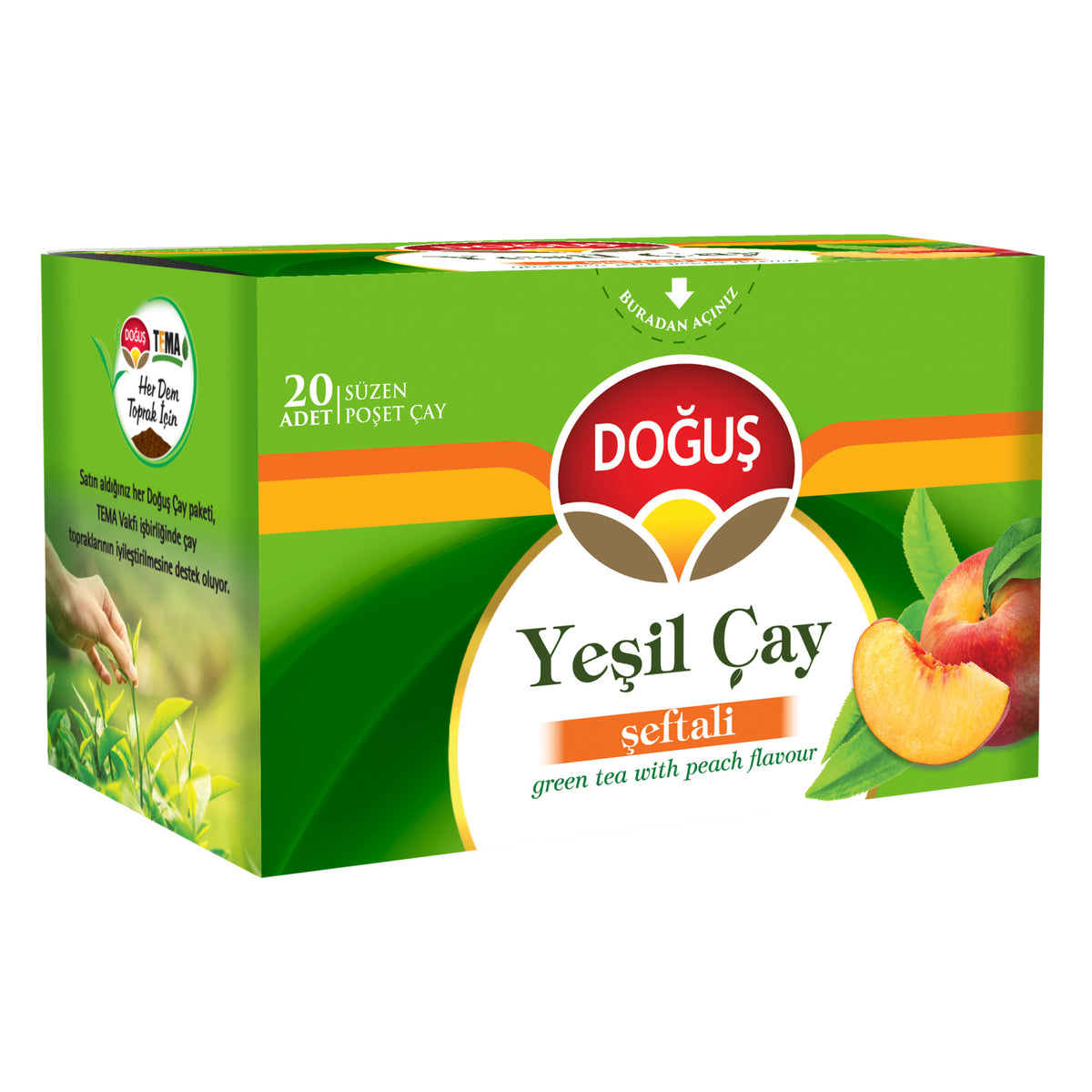 Doğuş Yeşil Çaylar Serisi, Şeftali Aromalı