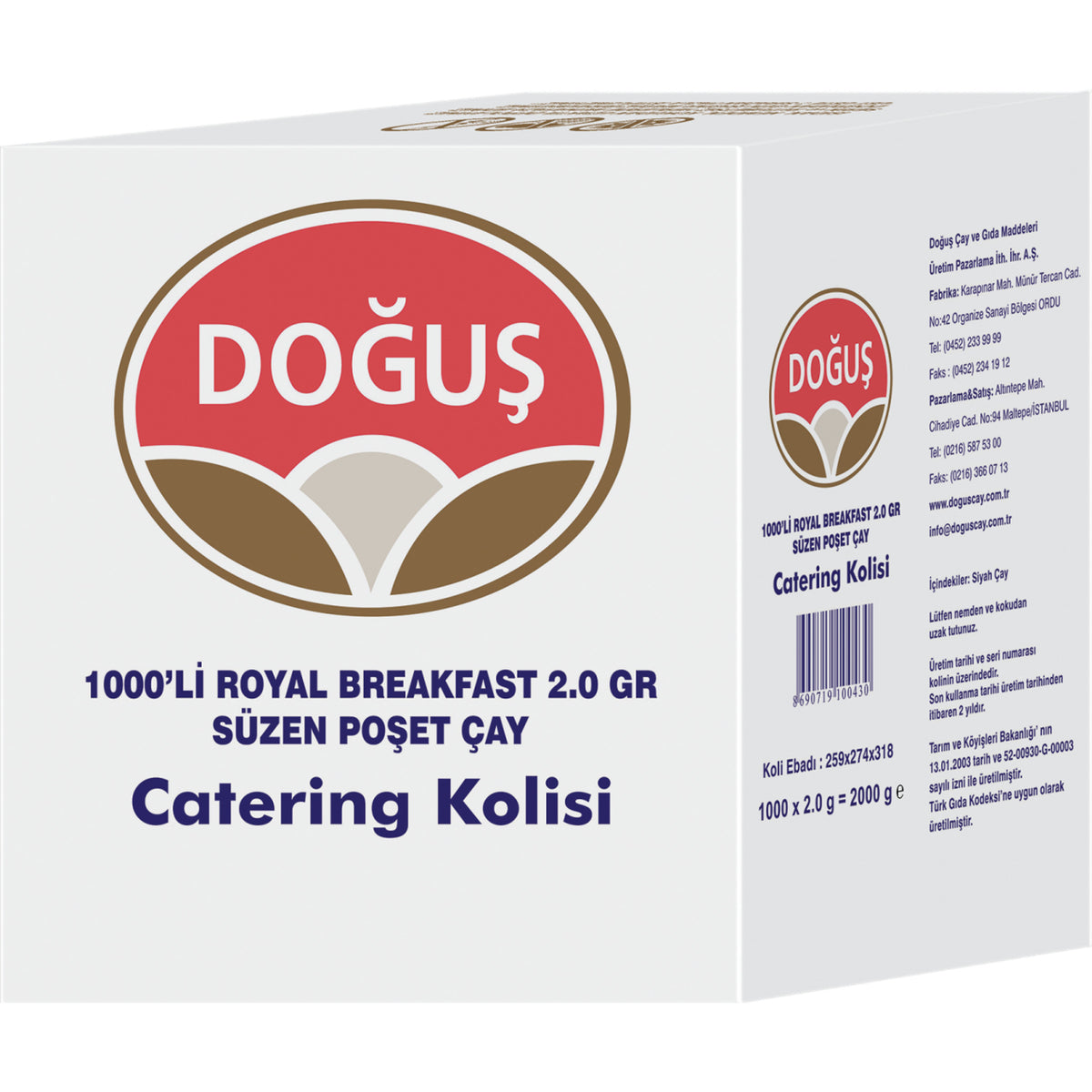 Doğuş Royal Breakfast Bardak Poşet 1000'li, 1000 x 2 GR