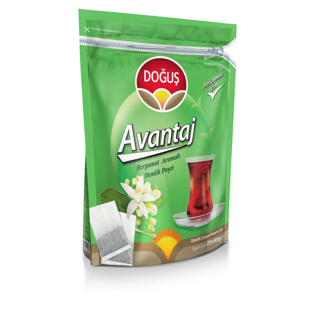Doğuş Avantaj Bergamot Aromalı Jumbo Demlik Poşet, 25 x 40 GR