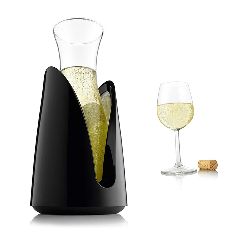 Vacu Vin 3645460 Aktif Soğutucu Karaf, Siyah