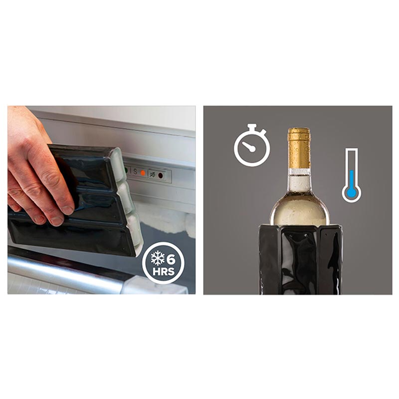 Vacu Vin 38544606 Aktif Soğutucu Küçük, Siyah