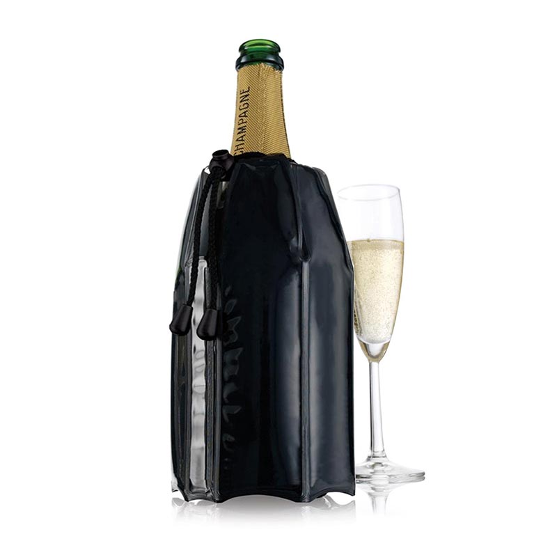 Vacu Vin 38856606 Aktif Şampanya Soğutucu, Siyah