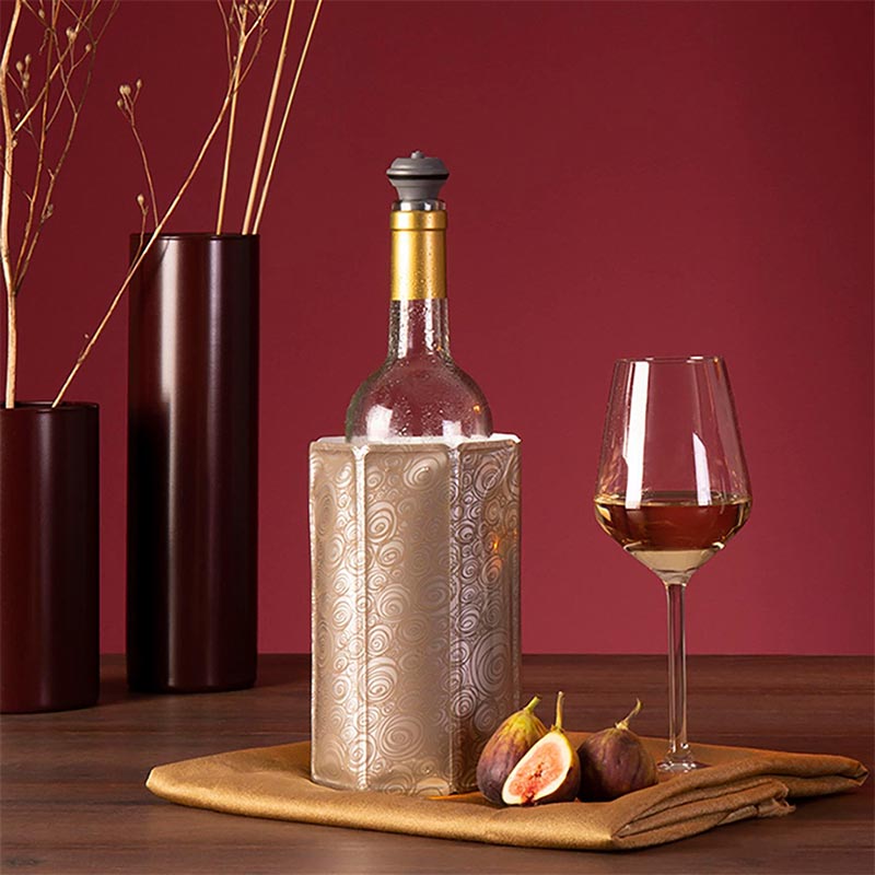 Vacu Vin 3887560 Aktif Şarap ve Şampanya Soğutucu, Platin