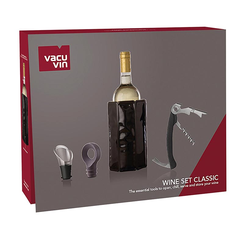 Vacu Vin 3890160 4 Parça Şarap Seti, Klasik