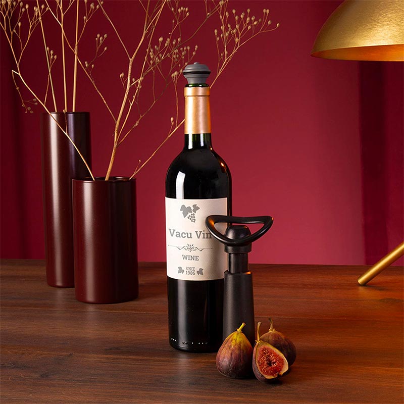 Vacu Vin 9875606 Concerto Şarap Vakum Seti, Siyah