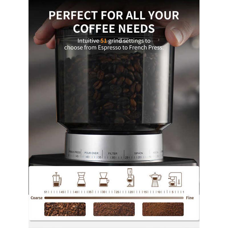 Vosco VBD-CG018 Ev Tipi Barista Kahve Değirmeni