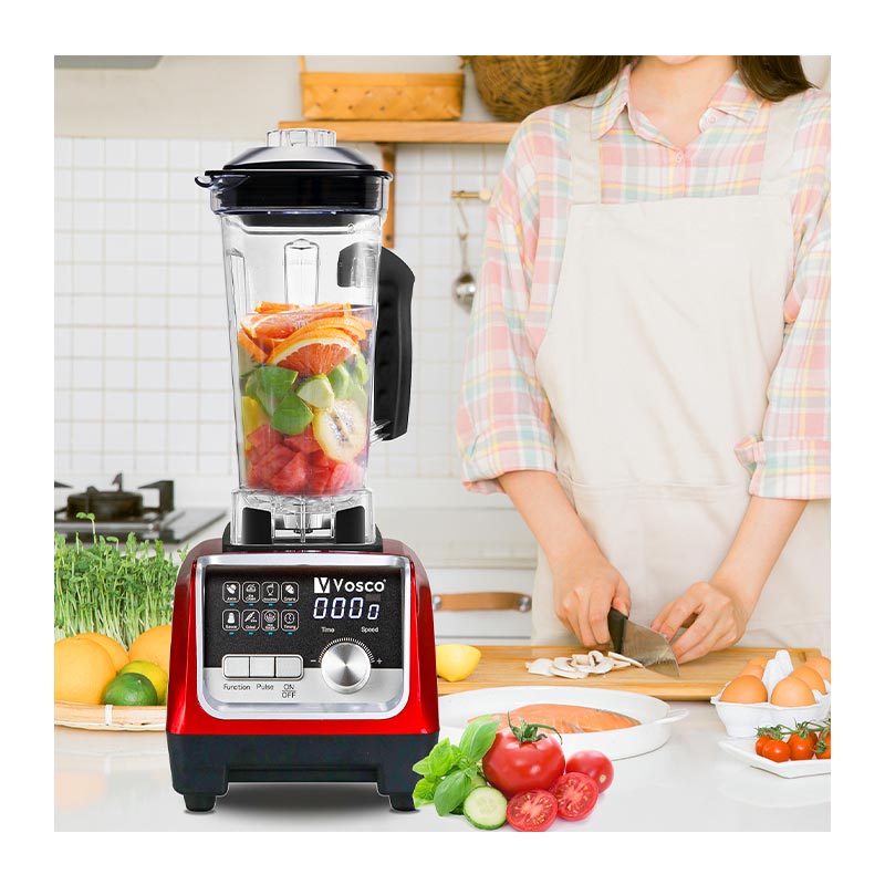 Vosco VHS-206C Pro Dijital Buz Kırıcı Bar Blender, 2 L, 1600 W, Kırmızı