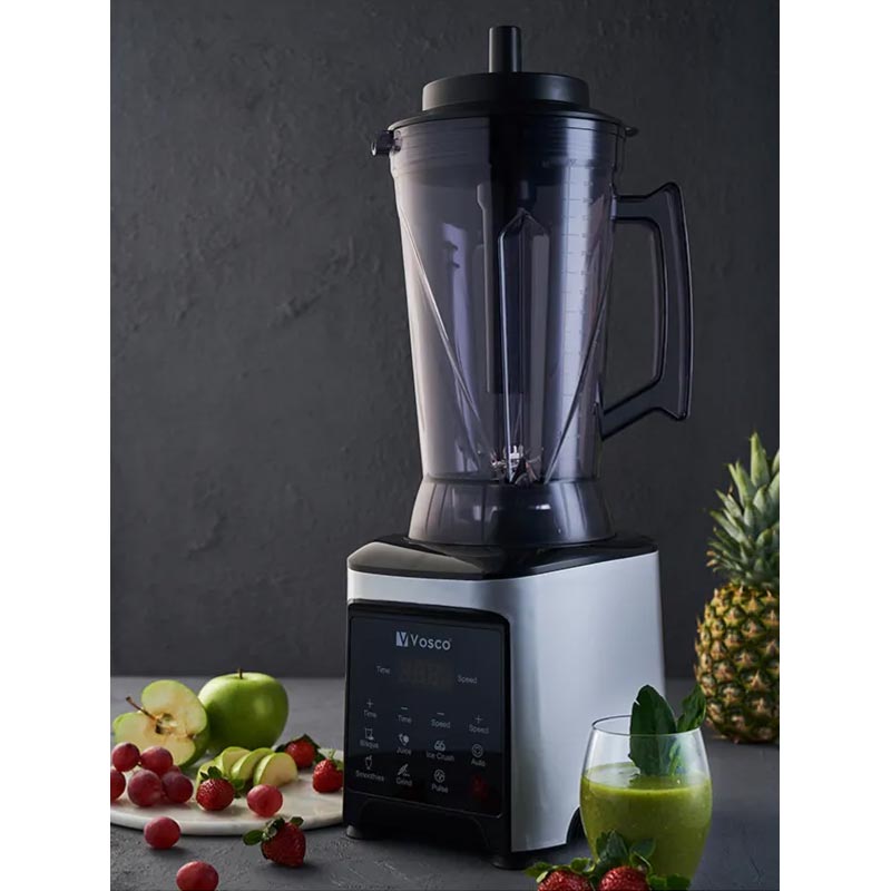 Vosco VHS-360C Pro XL 8 Bıçaklı Dijital Bar Blender, 4 L, Gri