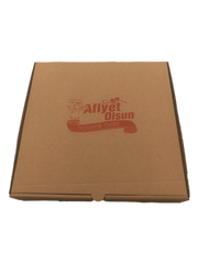 Pizza Kutu (Afiyet Olsun) 26x26x4 Cm 100 Adet