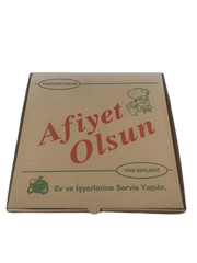 Pizza Kutu (Afiyet Olsun) 40x40x4 Cm 100 Adet