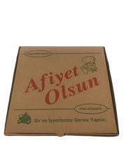 Pizza Kutu (Afiyet Olsun) 30x30x4 Cm 100 Adet